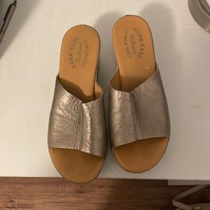 Kork-Ease Silver Platform Sandals